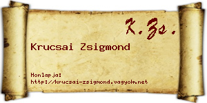 Krucsai Zsigmond névjegykártya