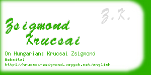 zsigmond krucsai business card